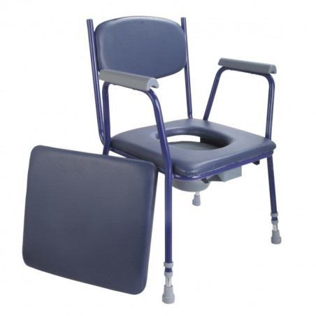 SILLA DE BAÑO WC DE ALUMINIO REGULABLE