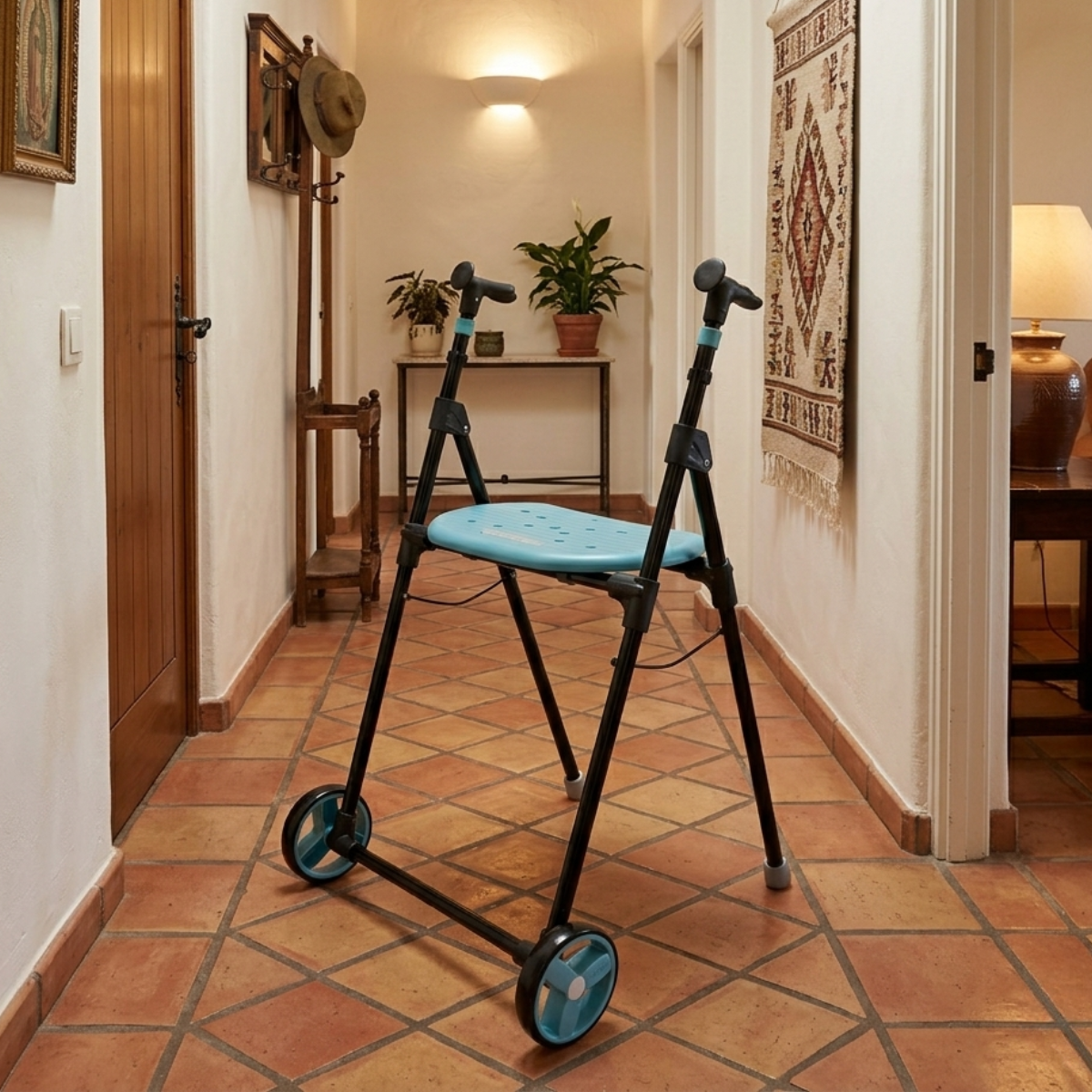 Andador AIRON FORTA plegable con asiento y ruedas